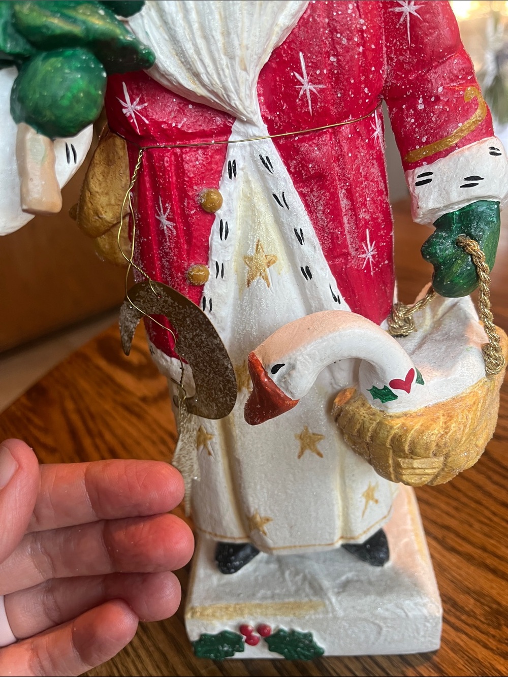 House of Hatten Handcrafted Santa with Porch 🪿 Rare Find 2002 - Picture 16 of 17